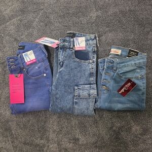 3 Pack Women's Skinny Jeans - Blue